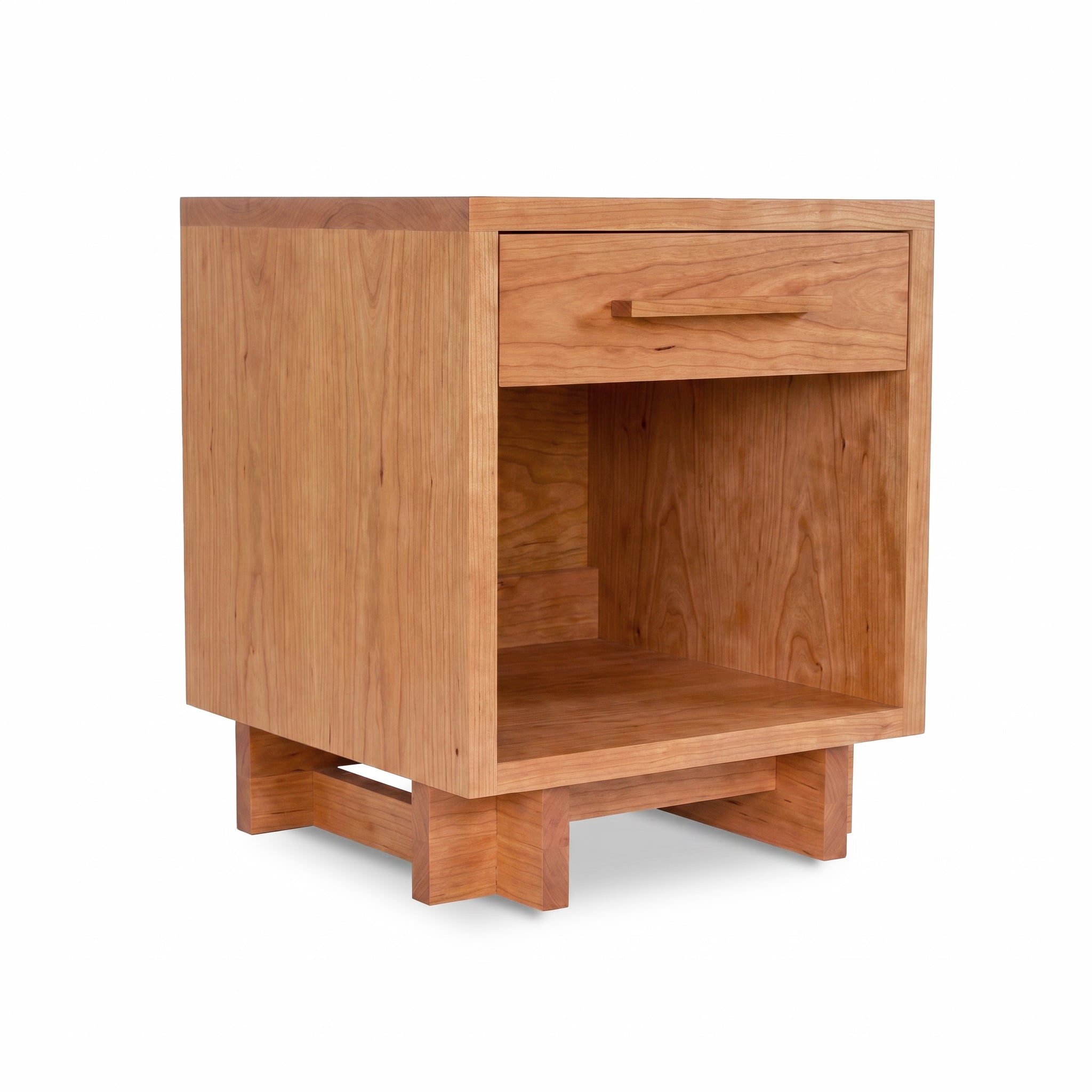 Modern American 1-Drawer Enclosed Shelf Nightstand – Vermont Woods