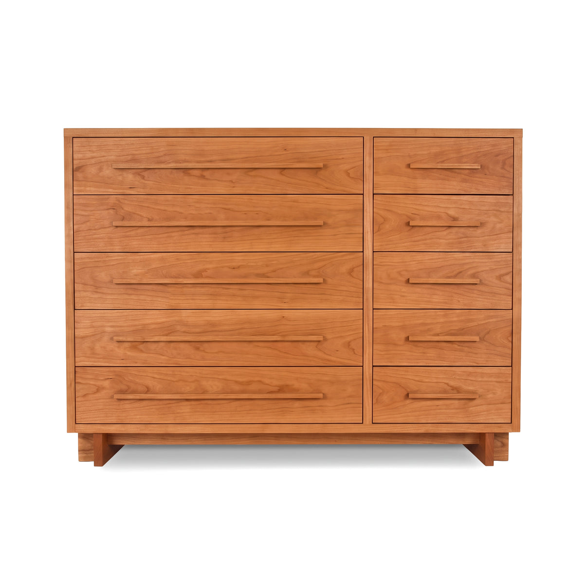 Solid wood 10-drawer dresser by Vermont Furniture Designs, featuring two columns of drawers in a modern American style.