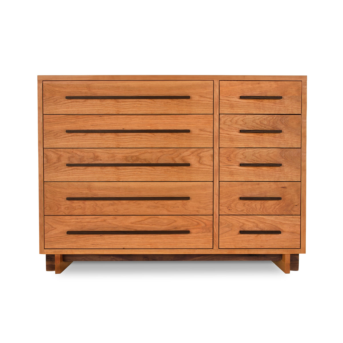Modern American 10-Drawer Dresser #2 by Vermont Furniture Designs, handcrafted from solid wood with dark handles and a sleek, contemporary finish.