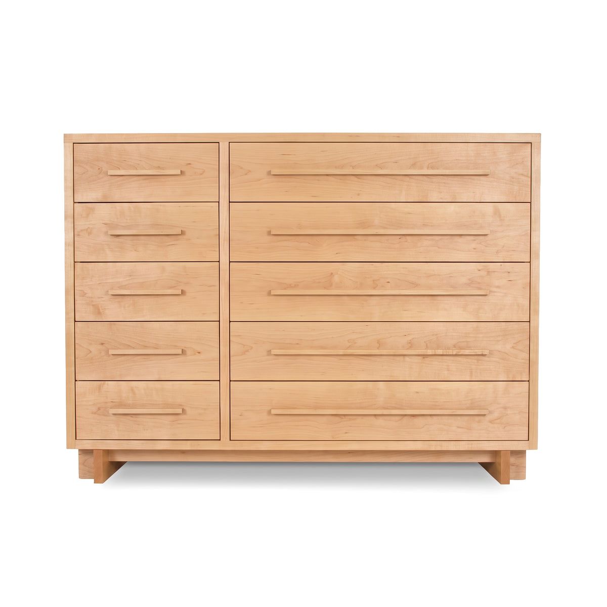 Modern American 10-drawer dresser by Vermont Furniture Designs, handcrafted from solid wood with a sleek, contemporary design.