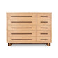 Modern American 10-Drawer Dresser by Vermont Furniture Designs with sleek dark handles and solid wood construction, crafted in the USA.