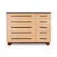 Modern American 10-Drawer Dresser by Vermont Furniture Designs, handcrafted hardwood with dark handles, sleek and functional focus on dresser details.