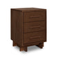 Modern American 3-Drawer Nightstand with flat handles, block legs, and eco-friendly oil finish from Vermont Furniture Designs.