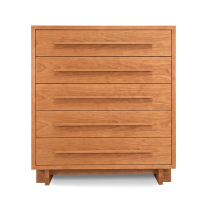 Modern American 5-Drawer Chest by Vermont Furniture Designs featuring clean lines and expert craftsmanship in solid wood, made in the USA.