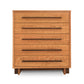 Modern American 5-Drawer Chest by Vermont Furniture Designs, featuring sleek lines and flat handles, crafted in the USA.