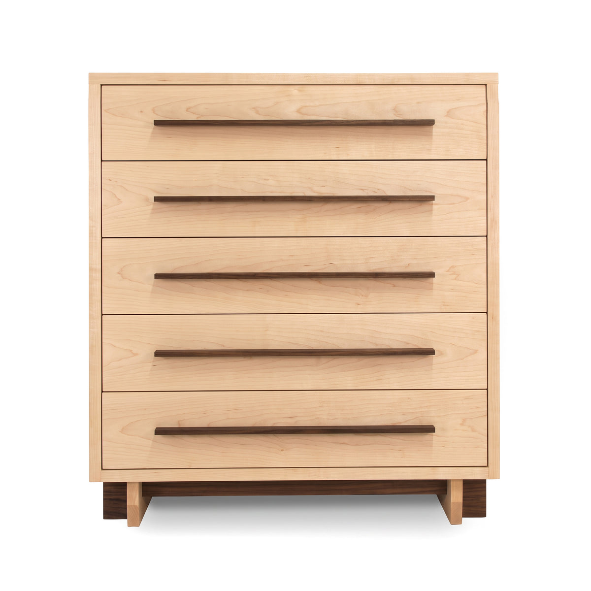 Modern American 5-drawer chest by Vermont Furniture Designs, featuring a sleek, clean-lined design and expert American craftsmanship.