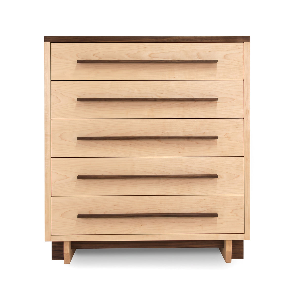 Modern American 5-Drawer Chest by Vermont Furniture Designs with sleek handles, showcasing quality craftsmanship and modern style.