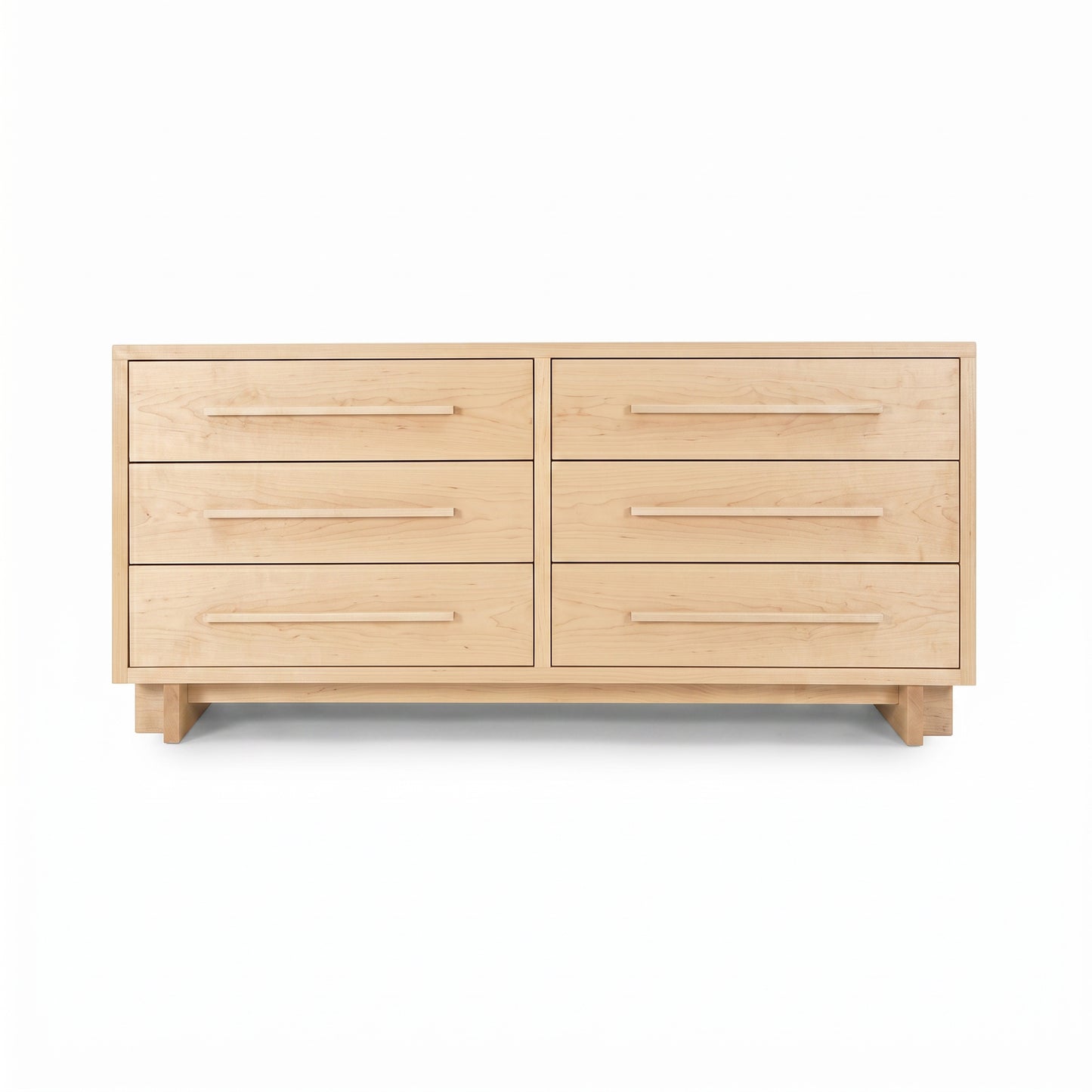 Modern American 6-Drawer Dresser #1 by Vermont Furniture Designs, crafted from natural hardwood with a sleek, minimalist design.