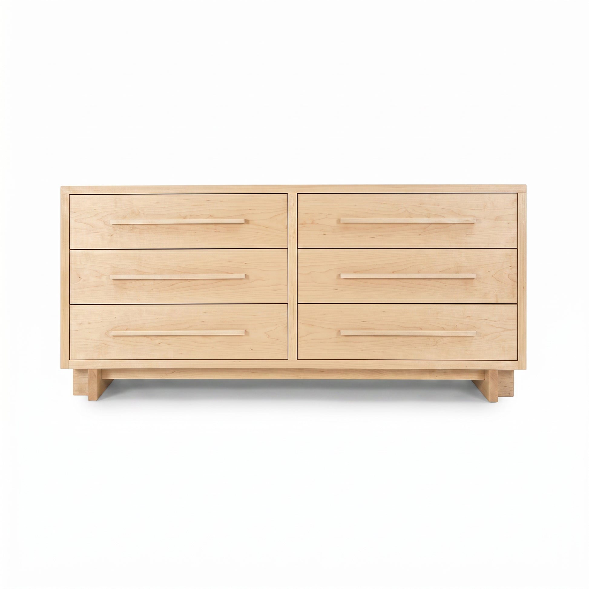 Modern American 6-Drawer Dresser #1 by Vermont Furniture Designs, crafted from natural hardwood with a sleek, minimalist design.