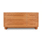 Vermont Furniture Designs Modern American 6-Drawer Dresser with simple handles and a natural wood finish, expertly crafted in the USA.