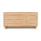 Modern American 6-Drawer Dresser #2 by Vermont Furniture Designs in light wood with sleek, minimalist horizontal handles, showcasing fine American craftsmanship.