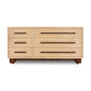 Modern American 6-Drawer Dresser #2 by Vermont Furniture Designs in light wood with sleek horizontal handles, showcasing fine American craftsmanship.