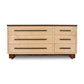 Modern American 6-Drawer Dresser #2 by Vermont Furniture Designs featuring 3 large, 3 small drawers and sleek horizontal handles, crafted in the USA.