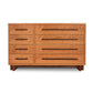Modern American 8-Drawer Dresser #2 by Vermont Furniture Designs with solid wood construction and sleek dark handles, American made.