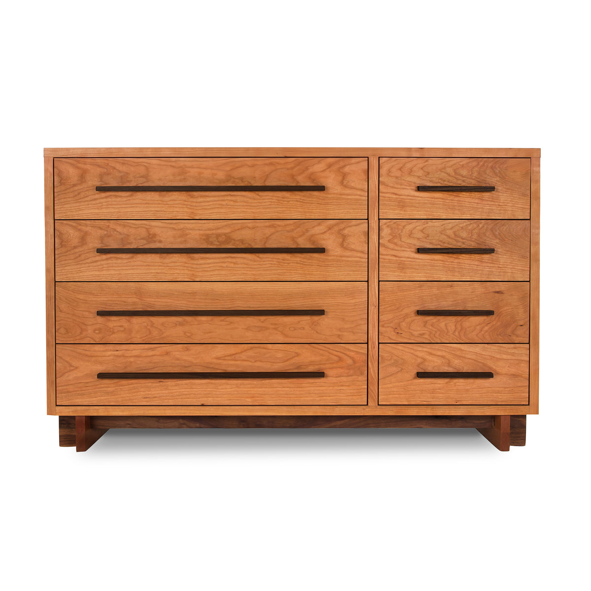 Modern American 8-Drawer Dresser by Vermont Furniture Designs in solid wood, showcasing sleek lines and generous storage; no surroundings visible.