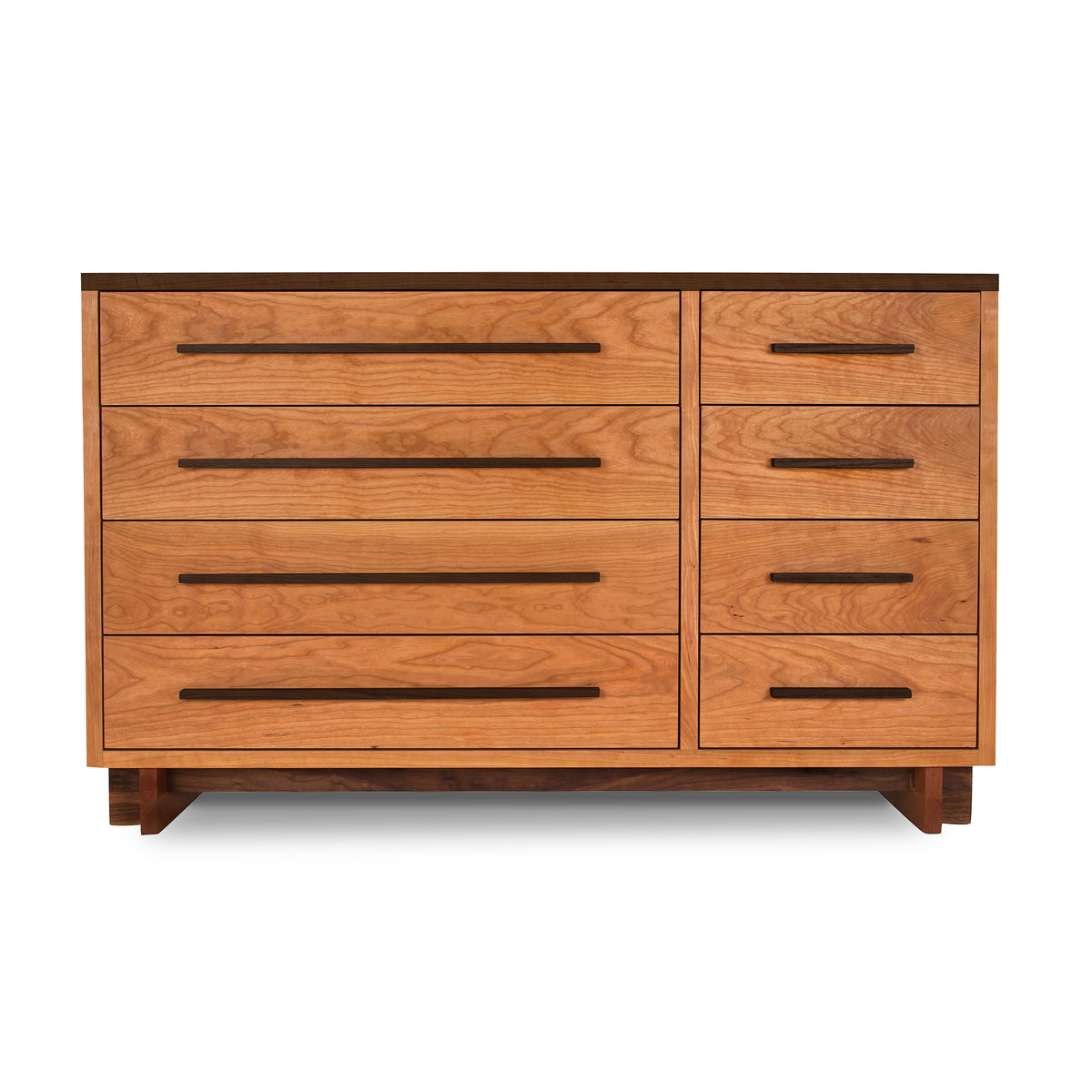 Modern American 8-Drawer Dresser by Vermont Furniture Designs in solid wood with sleek handles, showcasing premium craftsmanship and a modern design.