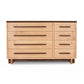 Vermont Furniture Designs Modern American 8-Drawer Dresser featuring durable craftsmanship, elegant two-tone finish, and spacious solid wood drawers.