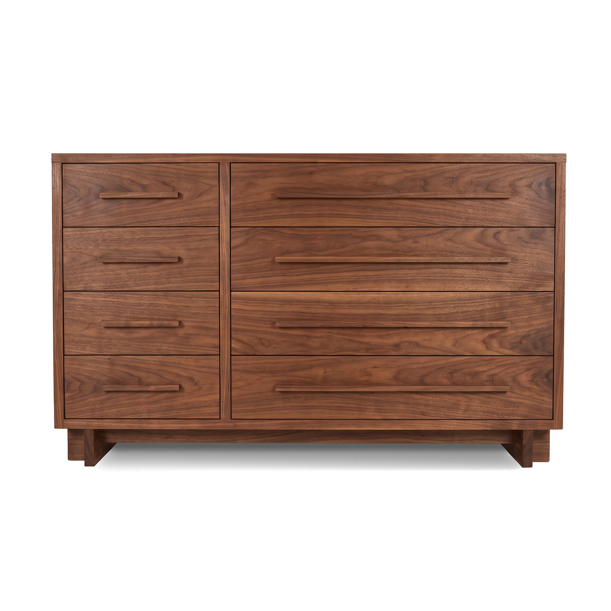 Vermont Furniture Designs Modern American 8-Drawer Dresser #2 with smooth natural finish and ample storage, handcrafted in solid wood.