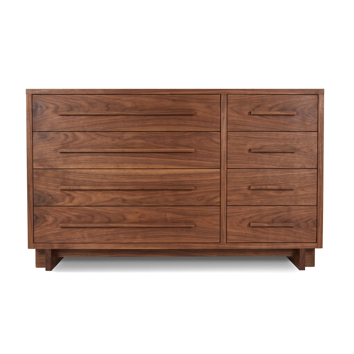 Modern American 8-Drawer Dresser by Vermont Furniture Designs, handcrafted in solid wood with a natural finish, American made quality.