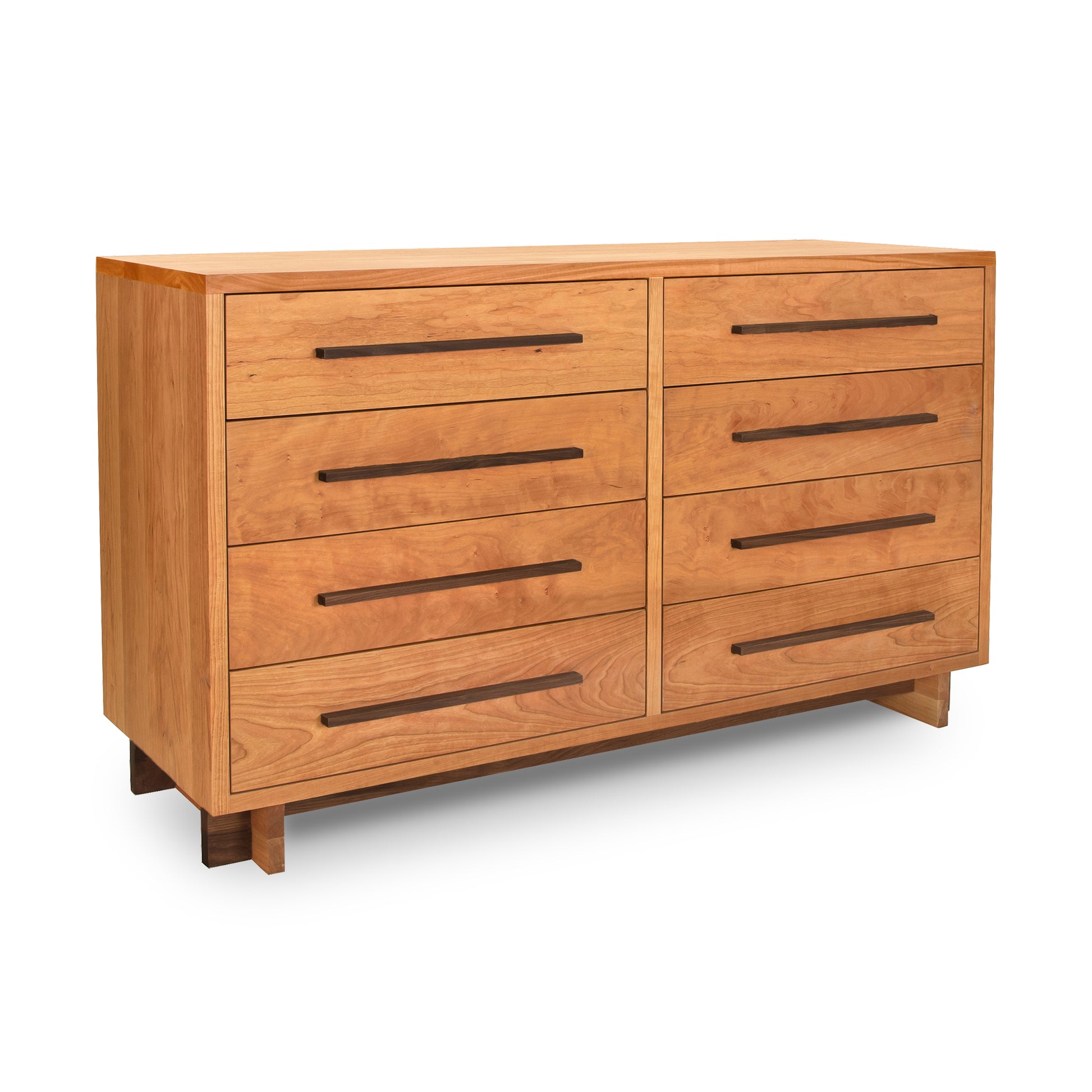 Modern American 8-Drawer Dresser by Vermont Furniture Designs, handcrafted with a natural finish and featuring sleek handles.