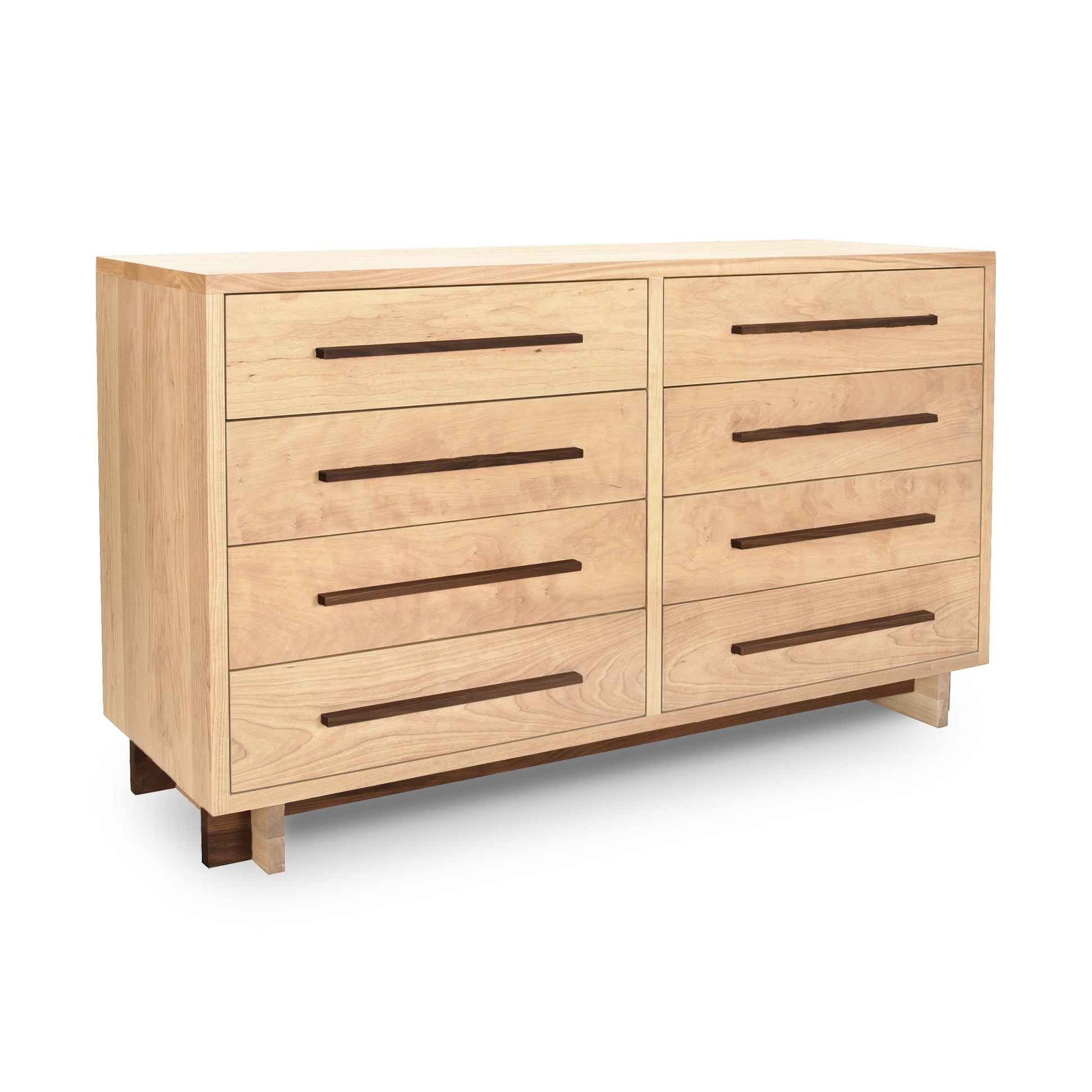 Vermont Furniture Designs Modern American 8-Drawer Dresser with Horizontal Handles, Handmade in Vermont.