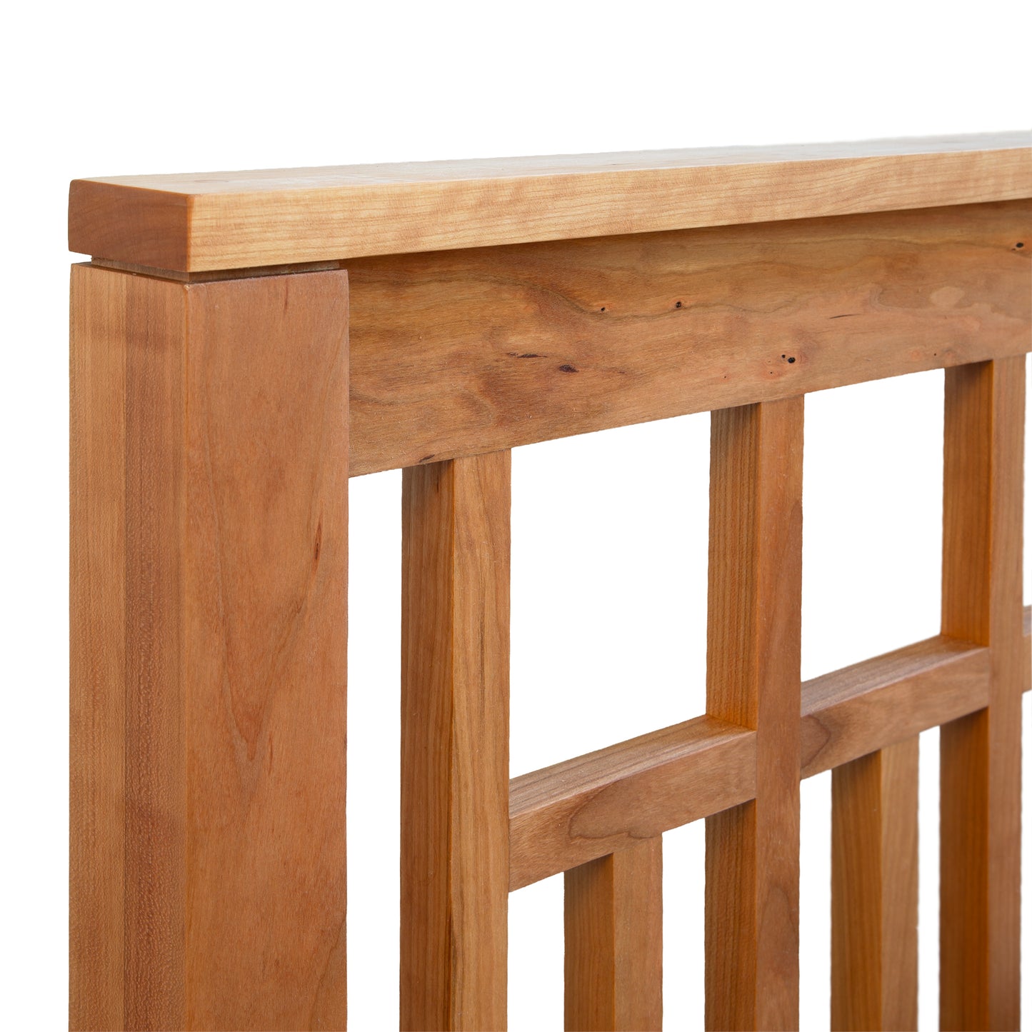 Modern American Trellis Low Footboard Bed by Vermont Furniture Designs, expertly crafted from solid hardwood, showcasing fine detail and artisan quality.