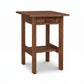 Modern Craftsman 1-Drawer Open Shelf Nightstand by Vermont Furniture Designs, featuring solid wood construction and expert craftsmanship.