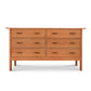 A Modern Craftsman 6-Drawer Dresser from Vermont Furniture Designs, isolated on a white background.
