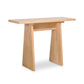 Modern Designer Sofa Table by Lyndon Furniture, with angled legs and minimalist design, expertly handcrafted in Vermont from solid American wood.