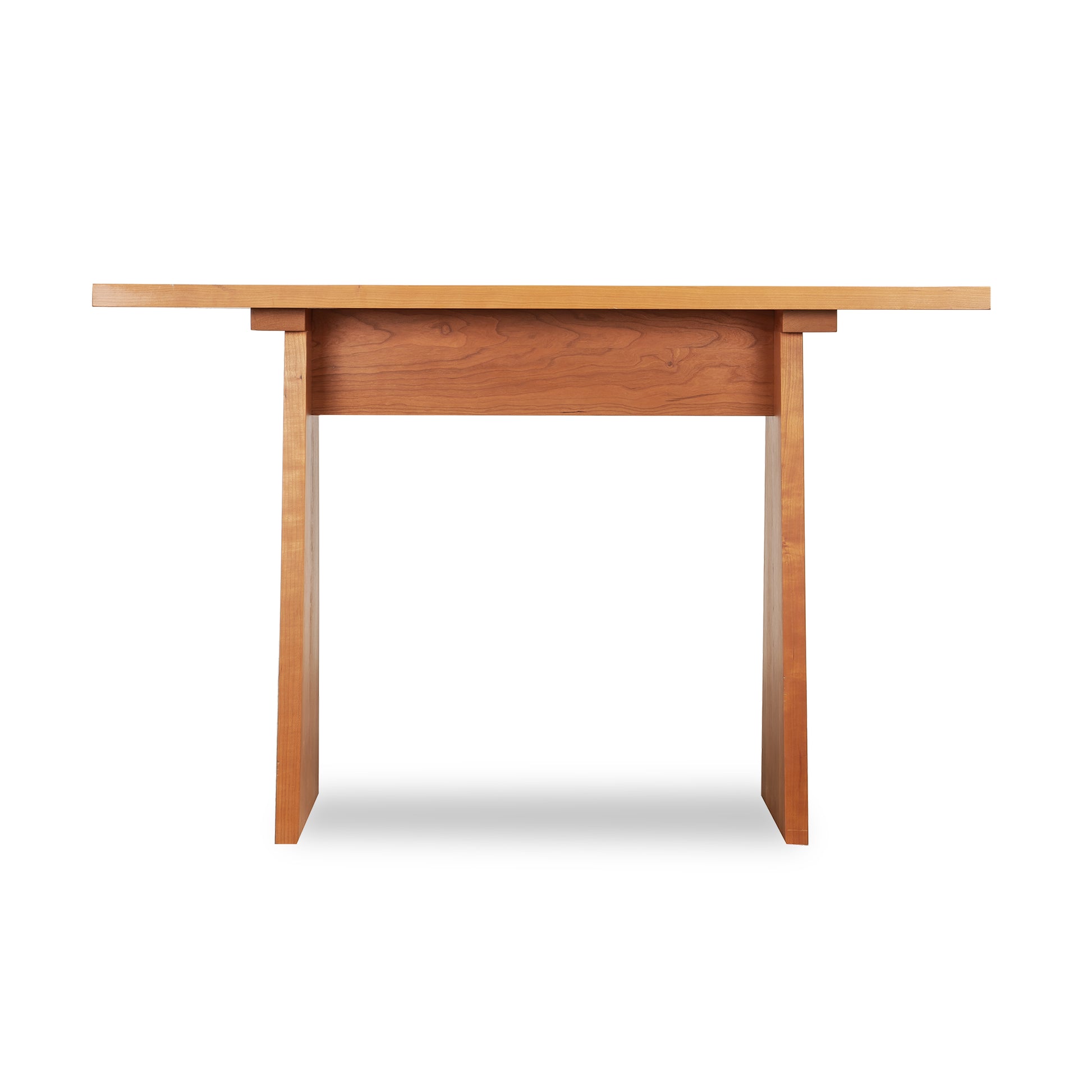 Lyndon Furniture Modern Designer Sofa Table features a sleek rectangular top and straight legs, showcasing American craftsmanship and contemporary style.