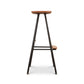 Modern Industrial Stool with a tall wooden seat, sturdy metal legs, and integrated footrest, crafted by Vermont Woods Studios.