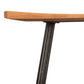 Modern Industrial Stool by Vermont Woods Studios featuring a smooth wooden seat and sturdy black metal leg in a modern industrial design.