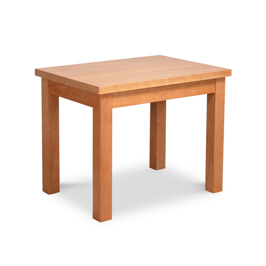 Lyndon Furniture Modern Mission End Table handcrafted in Vermont, shown in solid wood with clean lines, four legs, and a classic rectangular top.