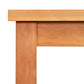 Modern Mission End Table by Lyndon Furniture, crafted in Vermont with natural wood grain and a smooth finish, showcasing fine American-made craftsmanship.
