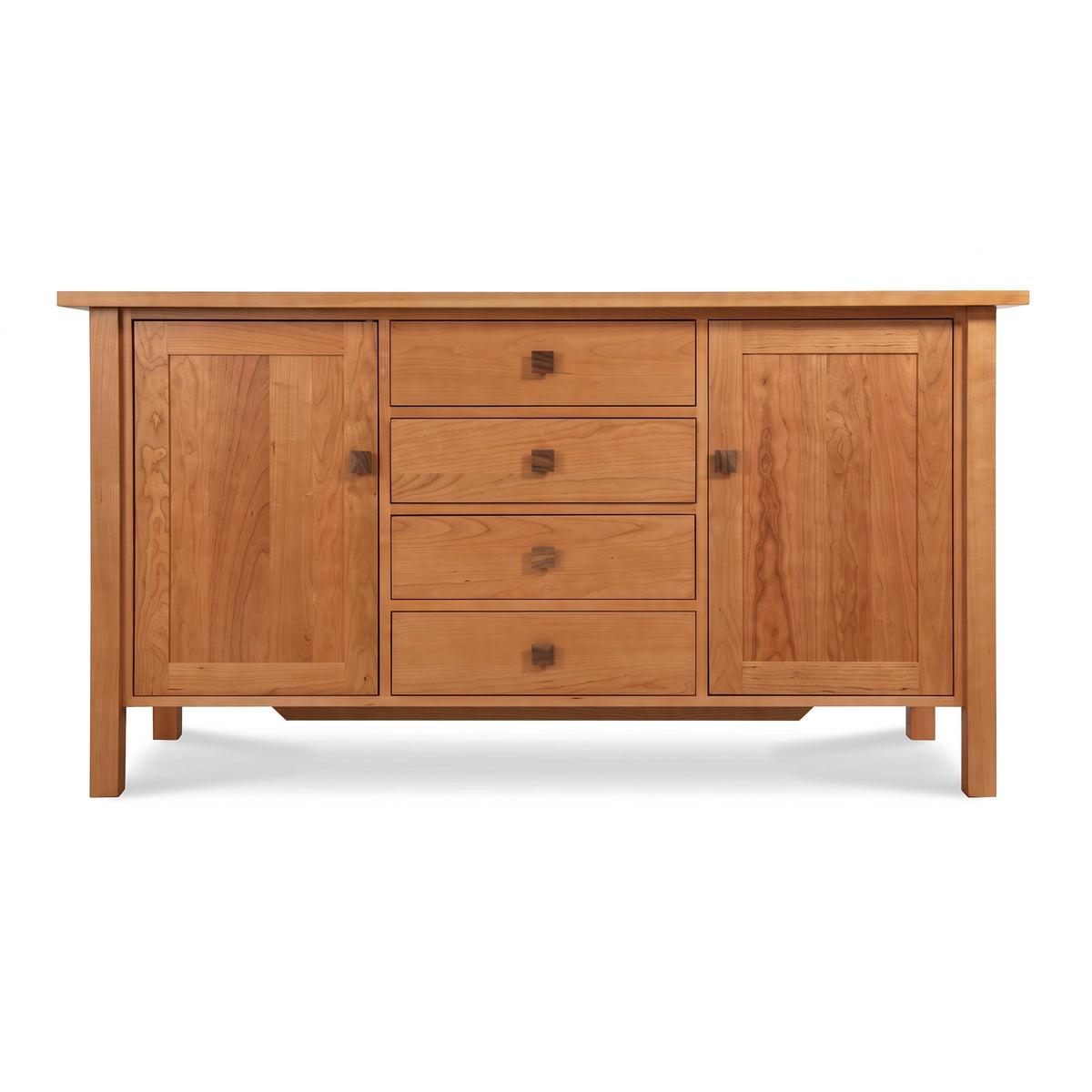 Modern Mission Sideboard by Lyndon Furniture with sleek drawers and side cabinets, showcasing handcrafted American craftsmanship in wood furniture.