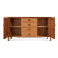 Lyndon Furniture Modern Mission Sideboard in natural wood, handcrafted American-made quality, shown as a floor model with classic, clean lines.