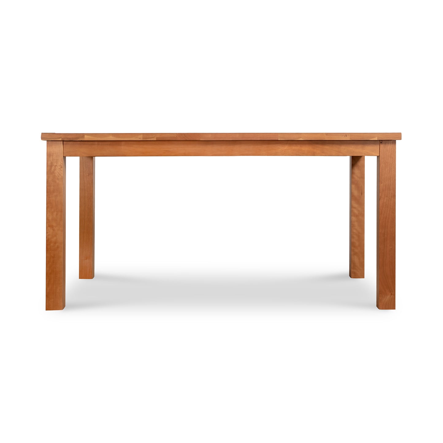 An eco-friendly Lyndon Furniture Modern Mission Parsons Solid Top Table on a white background, crafted from sustainable harvested woods.