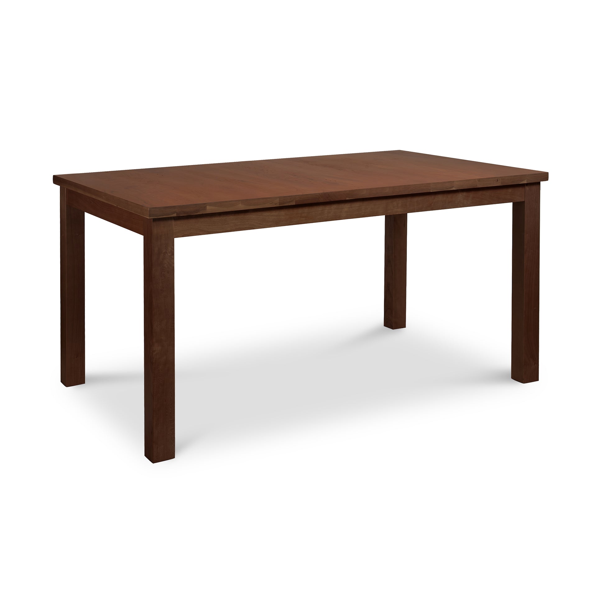A Modern Mission Parsons Solid Top Table with a sustainable harvested wooden top by Lyndon Furniture.