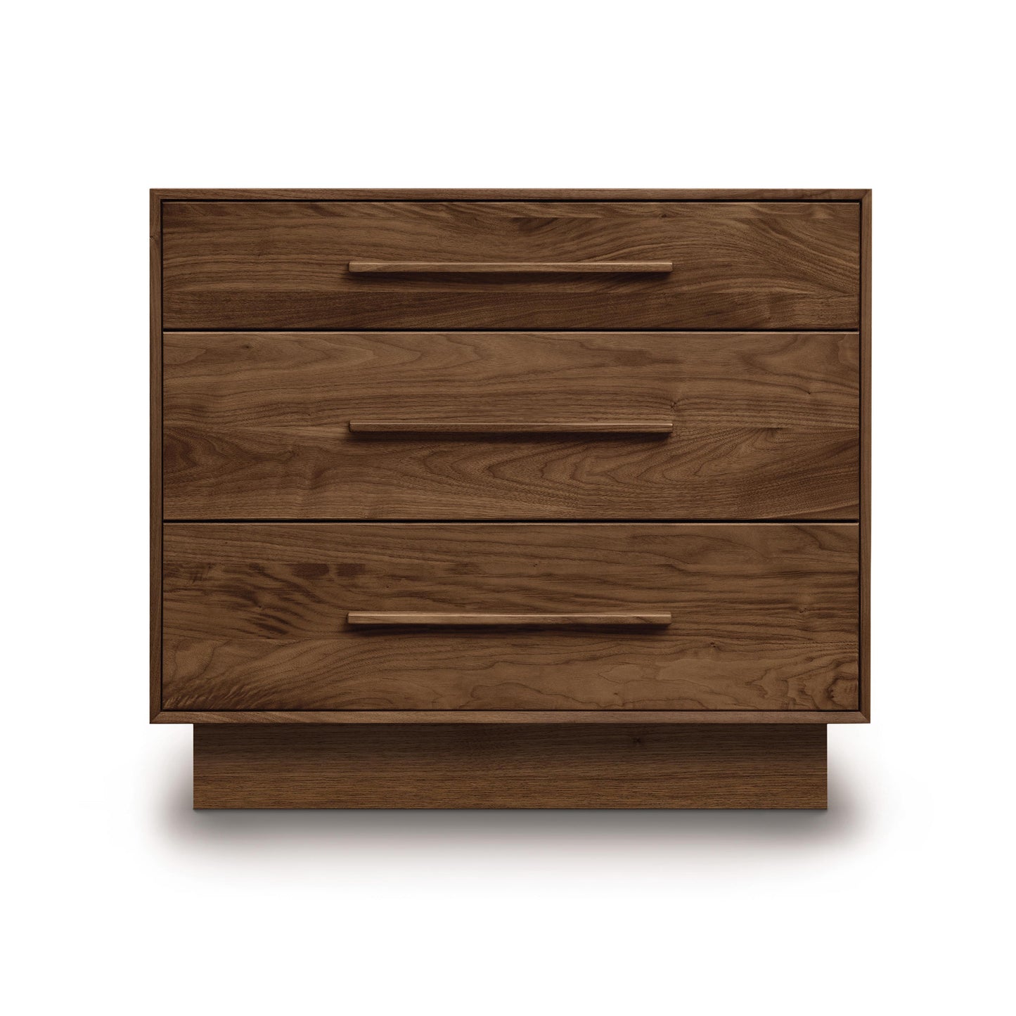 Copeland Furniture Moduluxe 29" chest with solid wood construction and minimalist design featuring long handles.