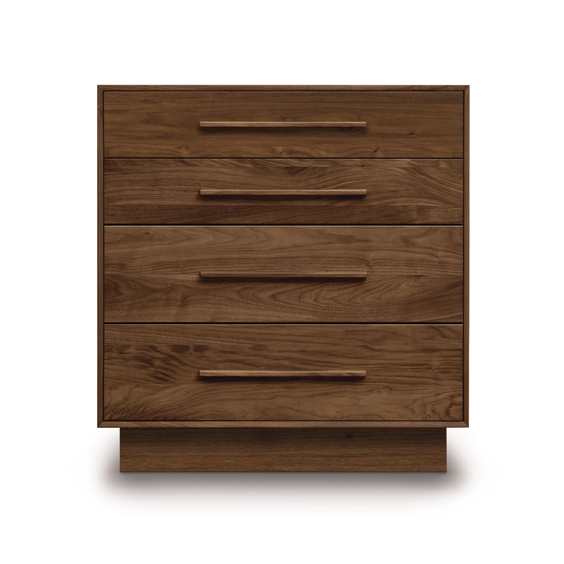 Copeland Furniture Moduluxe 4-Drawer Chest with sleek handles, minimalist design, and eco-friendly solid wood.