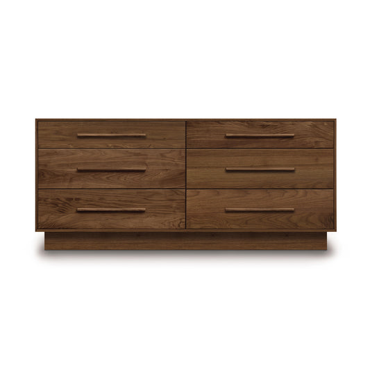 A modern, eco-friendly Copeland Furniture Moduluxe 6-Drawer Dresser - 29" Series with six drawers against a plain background.