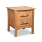Copeland Furniture Monterey 2-Drawer Nightstand floor model with sleek metal handles, highlighting quality craftsmanship and elegant modern design.