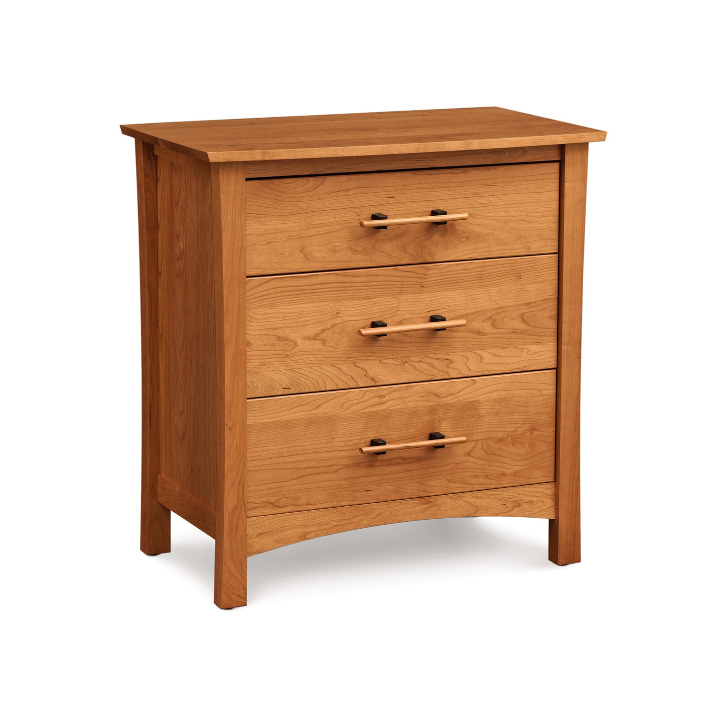 A luxurious Copeland Furniture Monterey 3-Drawer Chest on a white background.