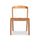 Montgomery Chair with Wood Seat by Vermont Woods Studios, front view, highlighting its curved backrest and flat wood seat.