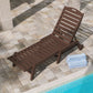 POLYWOOD Nautical Wheeled Chaise—stackable, durable outdoor furniture designed for comfort and convenience.