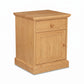 Lyndon Furniture New England Shaker 1-Drawer Nightstand with Door in light wood, showcasing handcrafted quality and classic American design.