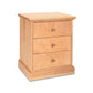 A Lyndon Furniture New England Shaker 3-Drawer Nightstand on a white background.