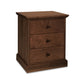Lyndon Furniture New England Shaker 3-Drawer Nightstand featuring round knobs, crafted in classic shaker style.