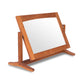 Lyndon Furniture New England Shaker adjustable dresser mirror with rectangular wood frame and two-leg angled stand, handcrafted in solid wood.