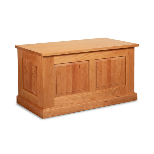 A sustainably harvested Lyndon Furniture New England Shaker blanket box made from North American hardwoods, featuring two doors.